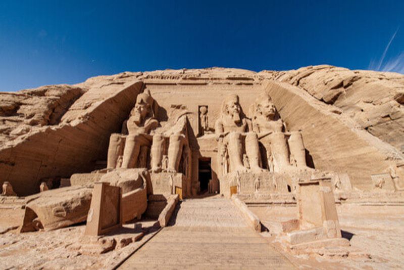 The great temple of Ramses II Abu Simbel in Egypt