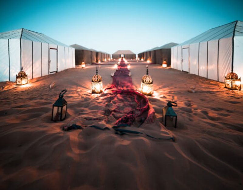 A quaint, attractive Sahara dessert camp is an inviting way to see the area.