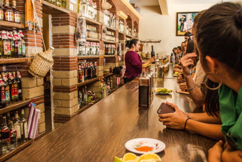 A mezcal distillery bar in Oaxaca.