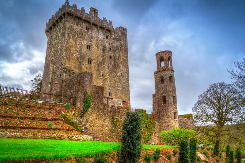 The Medieval Blarney Castle with an ongoing tradition of kissing the Blarney rock backwards.