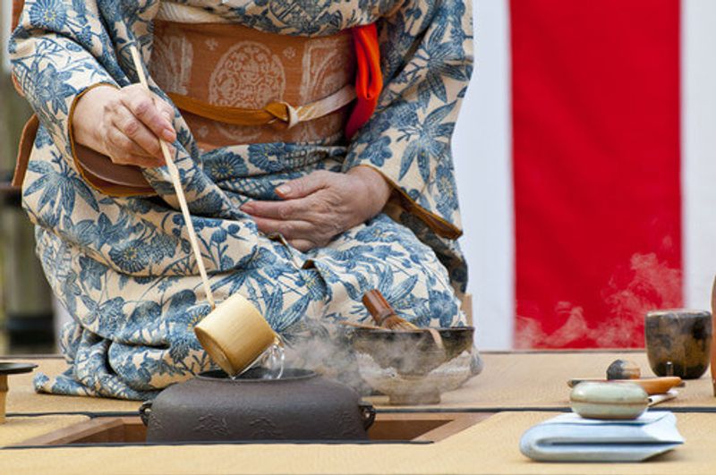 A traditional Japanese tea ceremony.