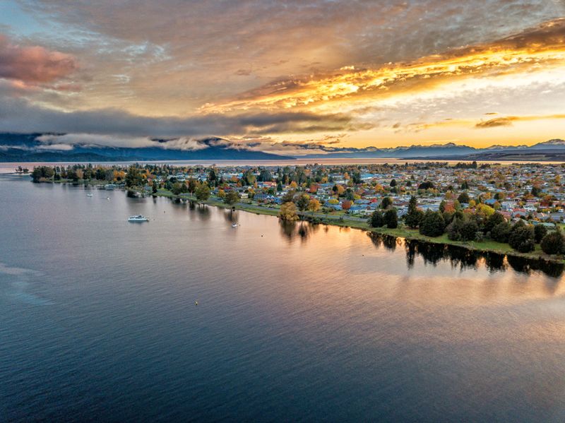 Te Anau, a small town on the edge of Fiordland National Park.