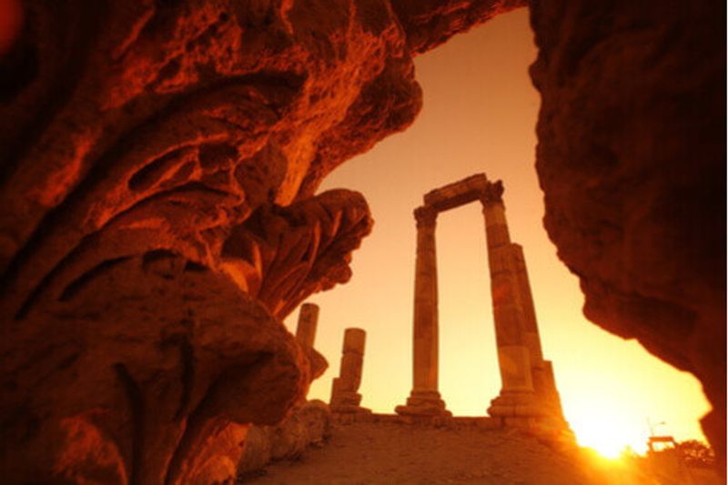 The Citadel in Amman, Jordan.