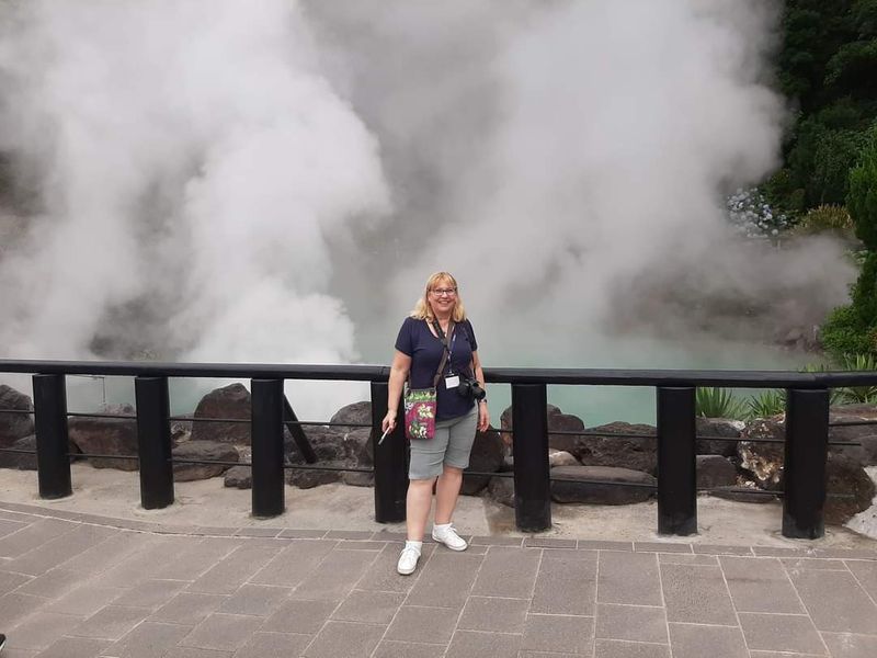 Nicole visiting the town of Beppu (photo: supplied))