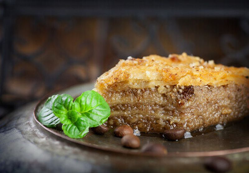 Baklava is a tasty pastry based dessert.