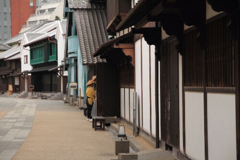 A quaint old street on Dejima Island.