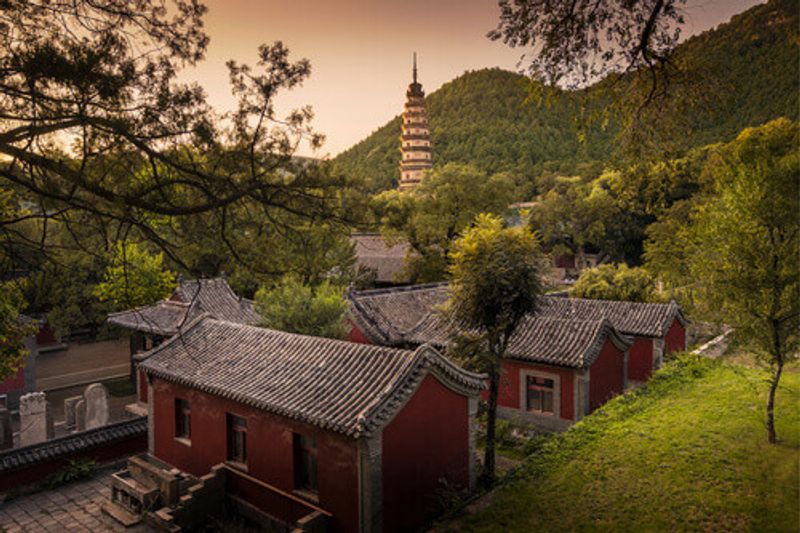 The historic Lingyan Temple in Jinan Shandong.