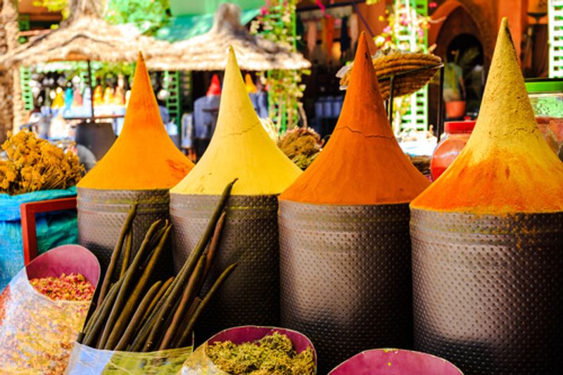 Spice markets are one of the many attractions in Fes.