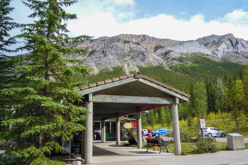 The entrance to the Miette Hot Springs.