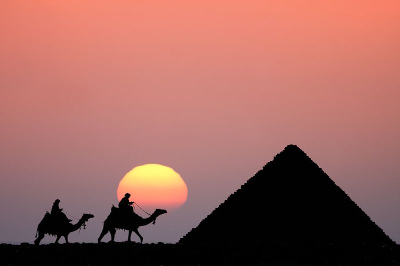 The Great Pyramid of Giza at sunset
