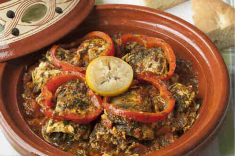 A well loved, delicious Tajine Pescado dish.