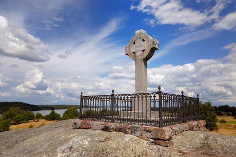 The Viking Memorial in Birka.