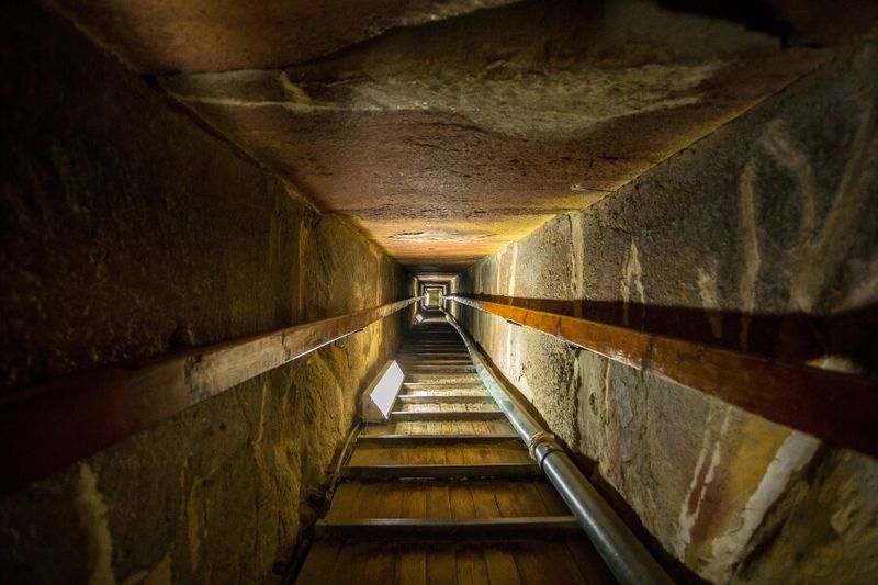 Stairway of a tomb in the Pyramid of Giza.