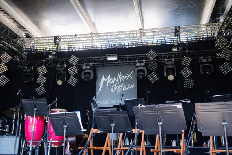 Empty stage at Montreux Jazz festival in Montreux, Switzerland.