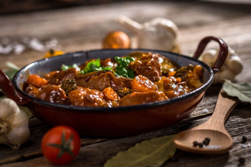 Beef Bouguignon is a much loved traditional French dish.