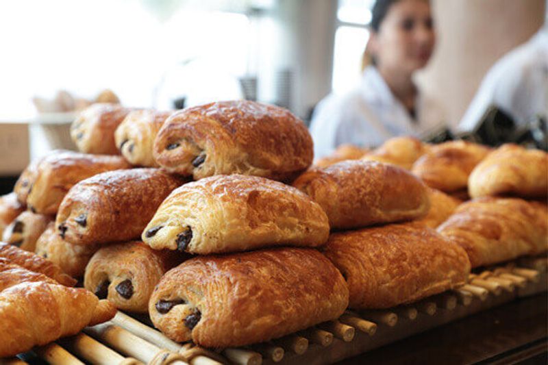 Pain au chocolat in Geneva, Switzerland.