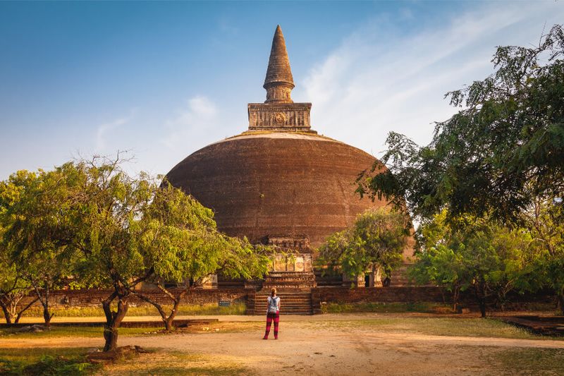 Stupa Rankot Vihara, is a well loved UNESCO site in Polonnaruwa, Sri Lanka.