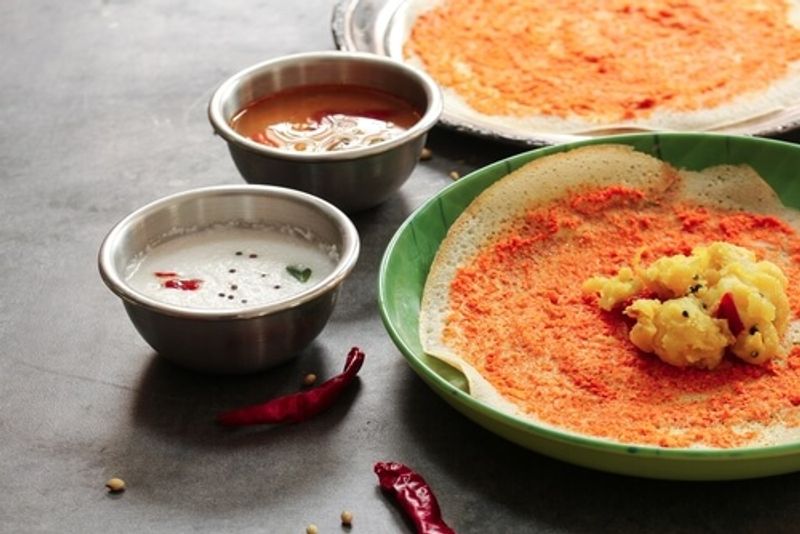 A Mysore specialty, masala dosa is a beloved dish in South India.