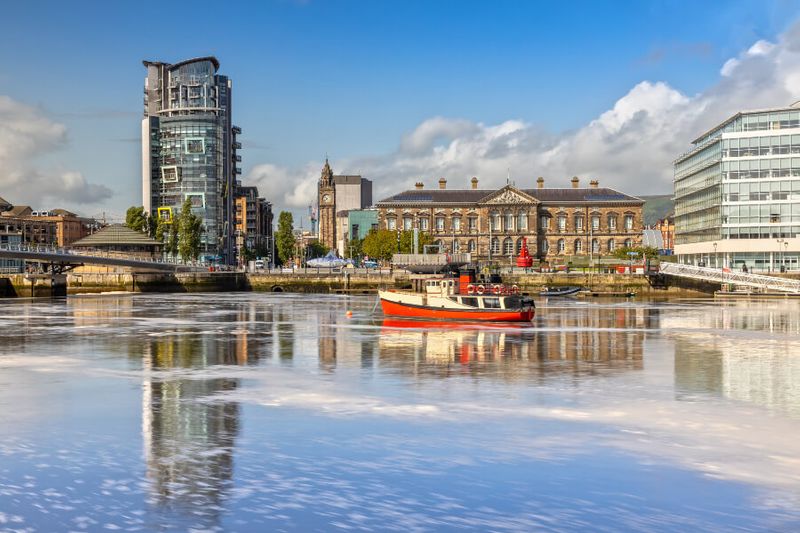 The Customs House over the Lagan River.