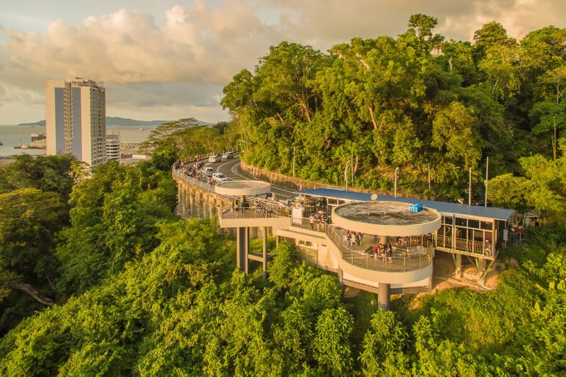 View of the Kota Kinabalu Signal Hill Observatory platform