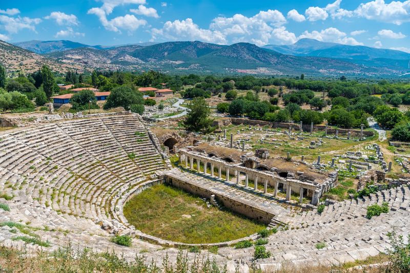 The ancient amphitheatre of Aphrodisias is a slice of history, frequented by tourists.