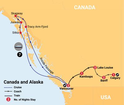 canadian affair alaska cruise and rocky mountaineer