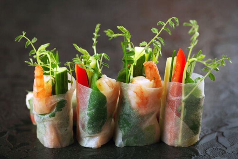 Vietnamese summer rolls are a tasty local dish.