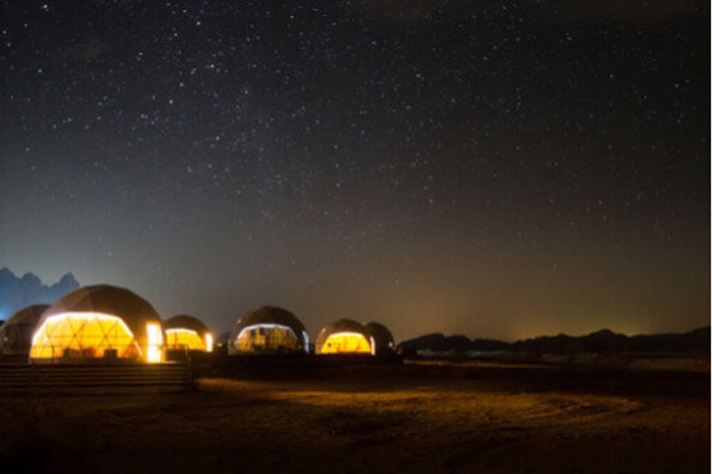 Martian Dome Tents in Wadi Rum Desert