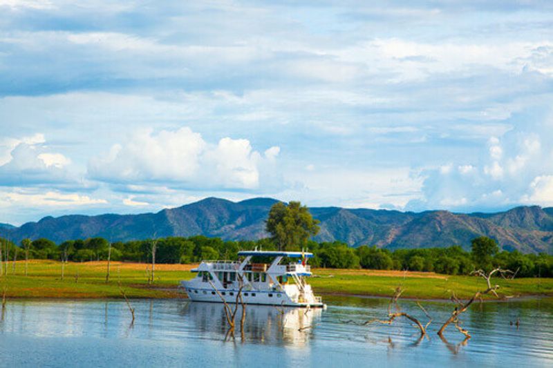 A luxury boat on Lake Kariba.