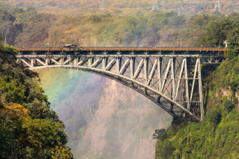 A bridge at Victoria Falls.