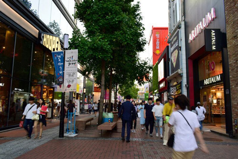 The Dongseongno shopping district in Daegu, South Korea.