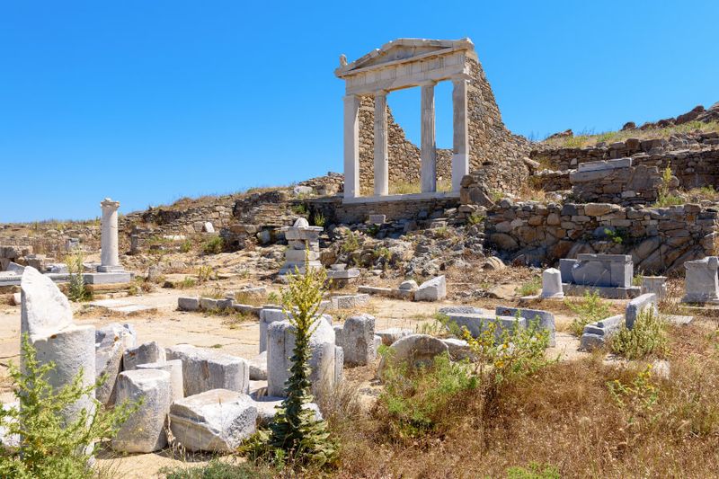 The ruins of the Temple of Isis