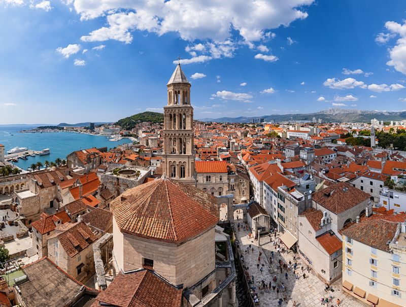 Ancient Roman architecture at Diocletian’s Palace in Split, Croatia