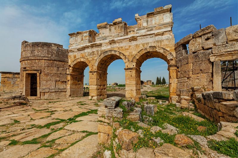 The ancient Frontinus Gate heading towards Agora, or the ancient market.