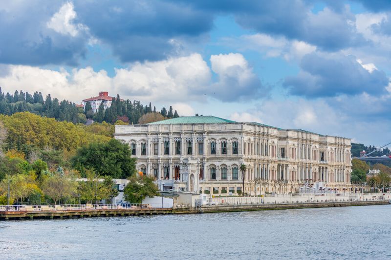 The Ciragan Palace in the Bosphorus Strait is an unmissable sight.