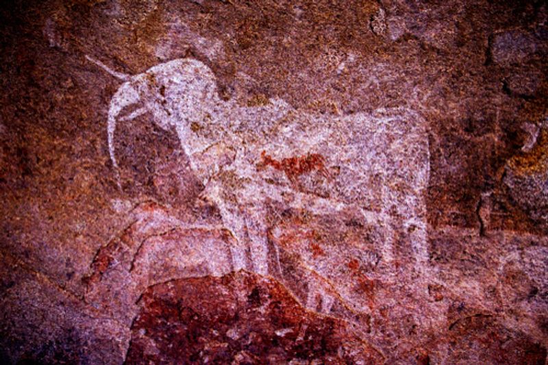 Ancient rock art is still visible to this day in the Tsodilo Hills.