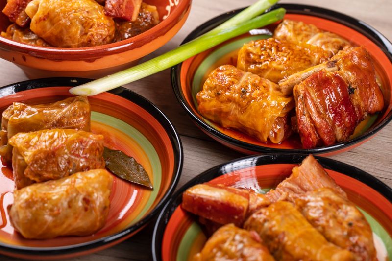 Sarma from Slovenia: slow-cooked cabbage rolls, a winter favourite in Balkan culture. 