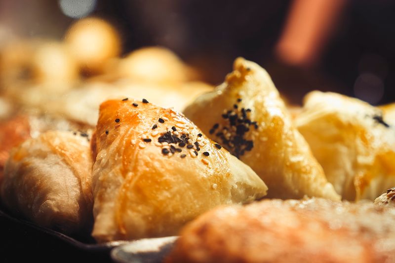 Samsa is a popular street food across Central Asia