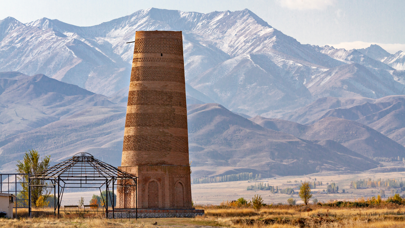 The Burana Tower in Kyrgyzstan