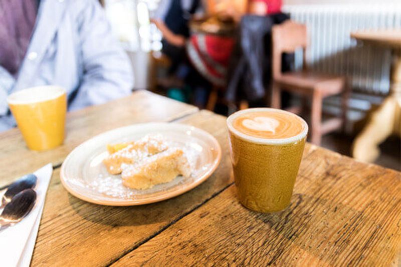 Swedish fika, which is coffee and some pastry in a cafe.