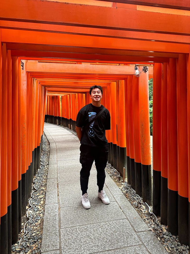 Jordan visiting Fushimi Inari in summer