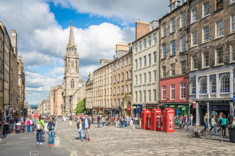 The famous Royal Mile on a summer afternoon