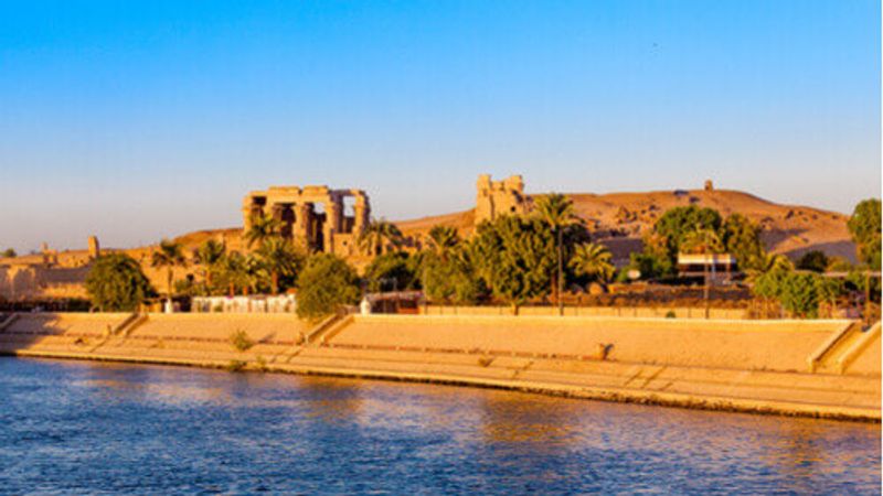 The ancient Kom Ombo Temple on the Nile, Egypt.