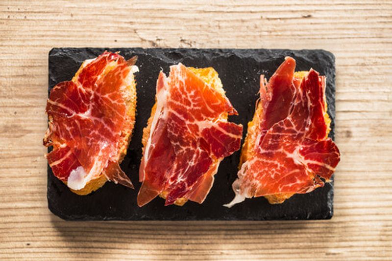 Delicious Spanish Jamon Con Pan.