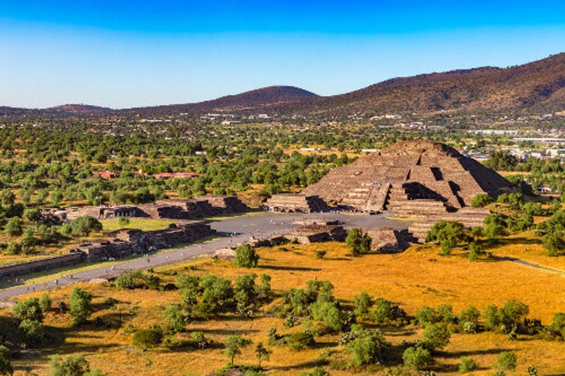 The Pyramid of the Moon and fragments of the Avenue of the Dead in Teotihuacan, are a UNESCO World Heritage Site.