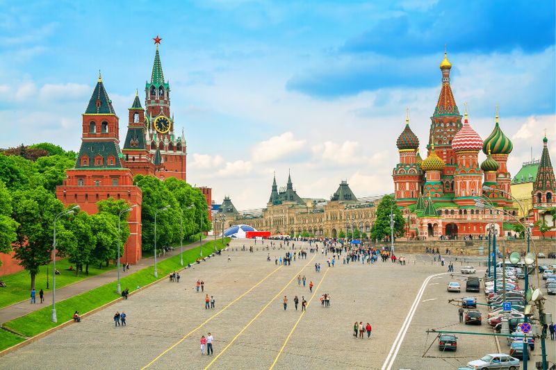 The fortified complex of Kremlin on Red Square