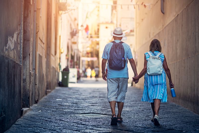 A leisurely stroll through a charming small town in Southern Italy
