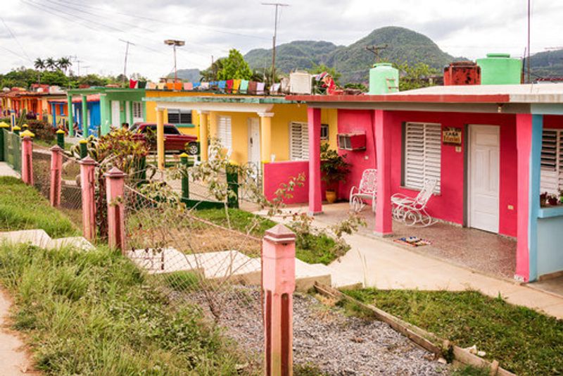 The colourful casas in Viñales.