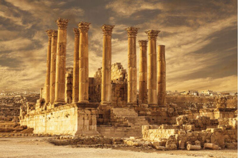 The Temple of Artemis in Jerash, Jordan.