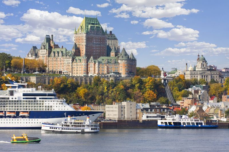 View of the Frontenac Castle and Saint Lawrence River